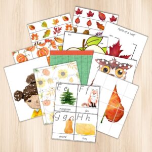 Montessori Fall Printable Bundle ~ 10 Activities - Master the ...