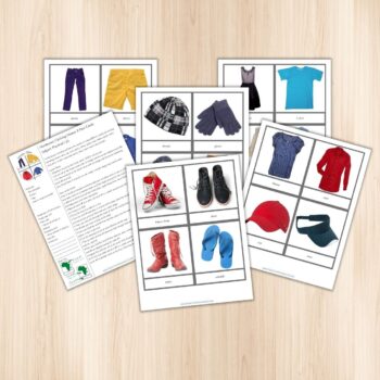 Children will learn the names of 20 articles of clothing with these fantastic 3-part cards! They are a great addition to your Montessori Language Arts or Practical Life activities.